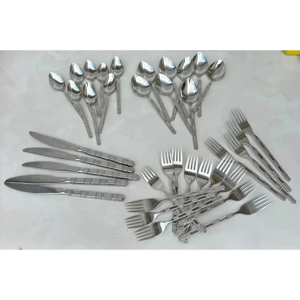 Community Stainless Steel Set of 37 Silverware Utensils Silver
